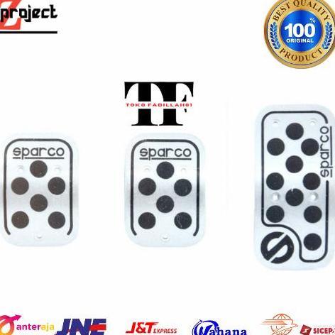 SPARCO cover pedal mobil manual 3 pcs / cover pedal sparco 3 pcs
