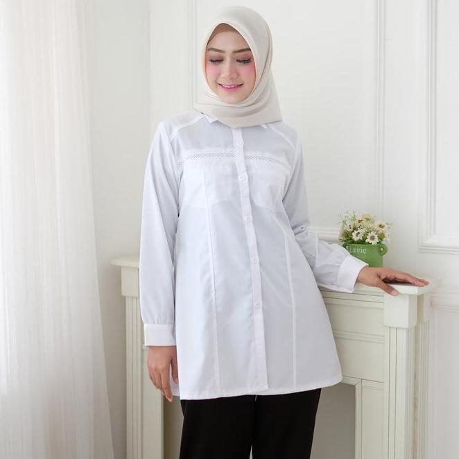 Kemeja Pns Putih Toyobo Wanita Kerja Atasan Baju Putih Kerja Kantoran Pns Guru Ppl Jumbo Terlaris Ny