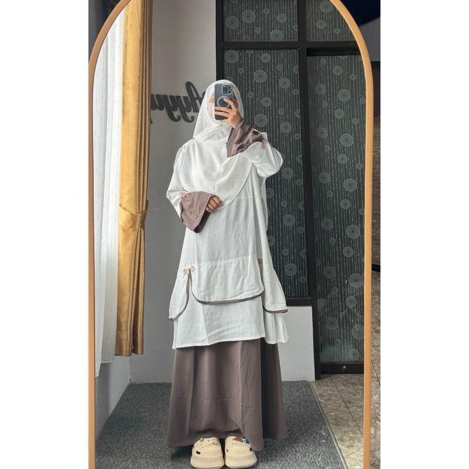 Mega Id Haliza One Set Rok Tunik Setelan Muslim Syari Wanita