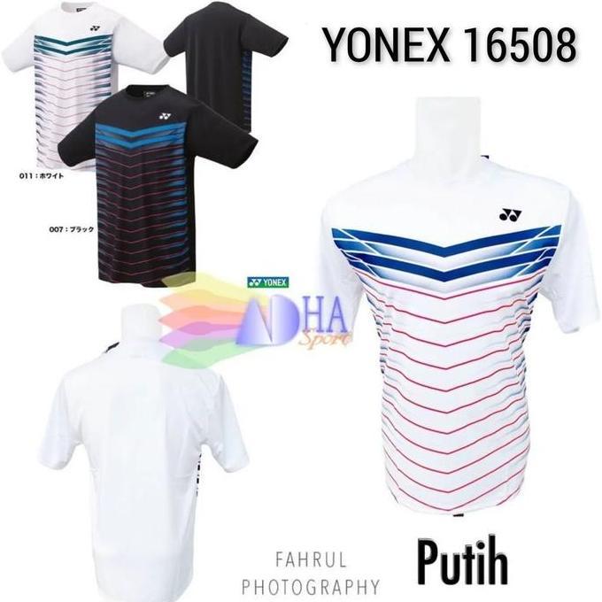 Kaos Badminton Yonex 16508 / Y16508 Putih ADHASPORT