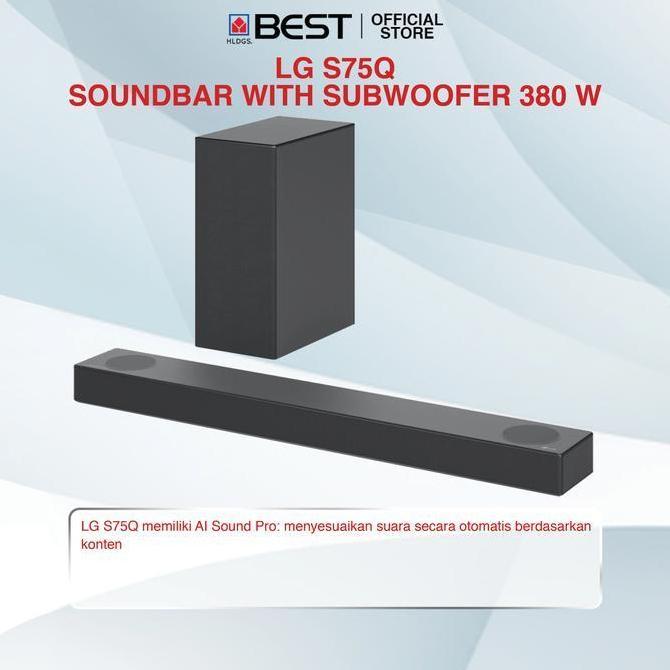 Soundbar Lg S75Q Speaker Soundbar Dengan Subwoofer. 3.1.2 Channel.Dolbyatmos