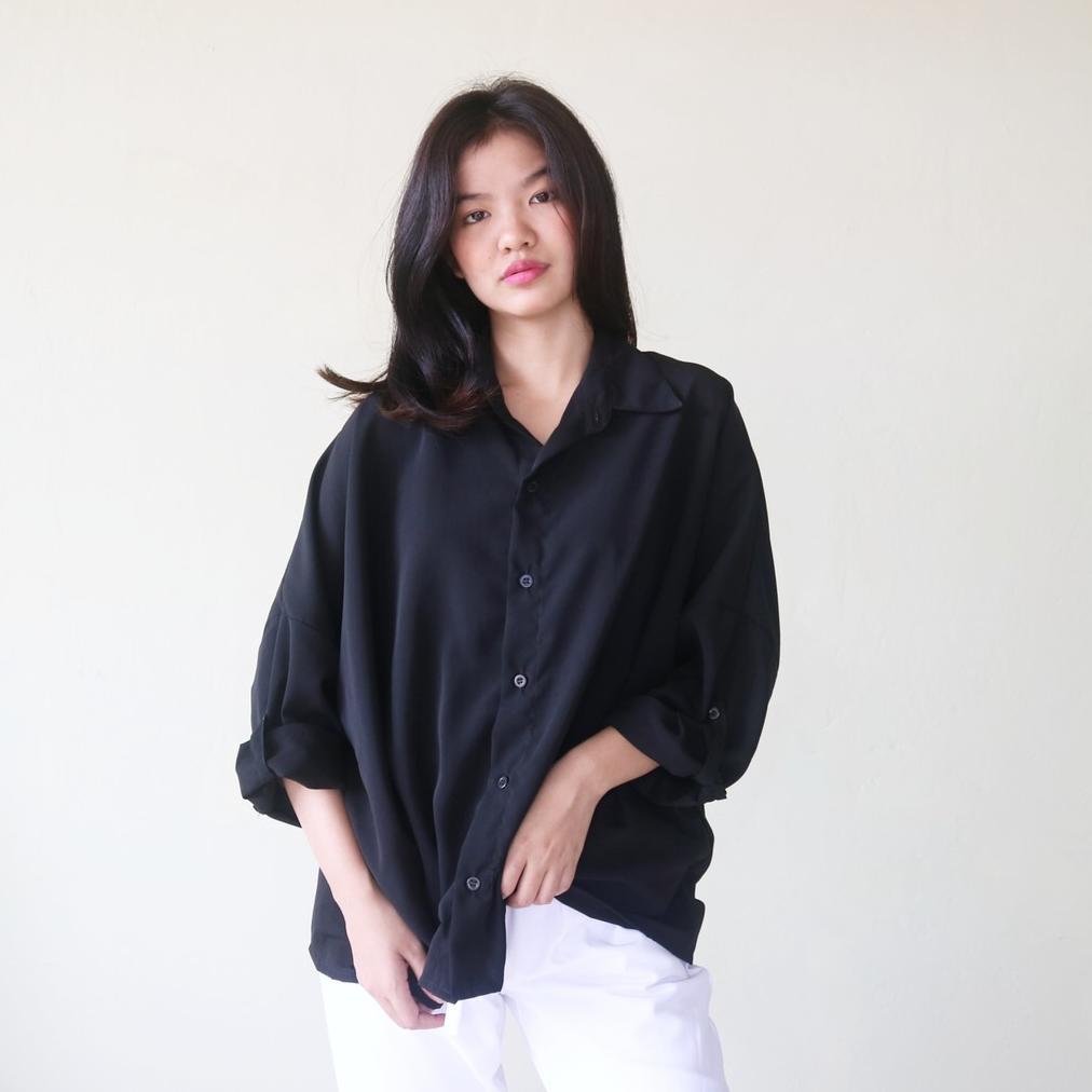 Ixora Wren Oversized Shirt - Kemeja Wanita Oversized Polos