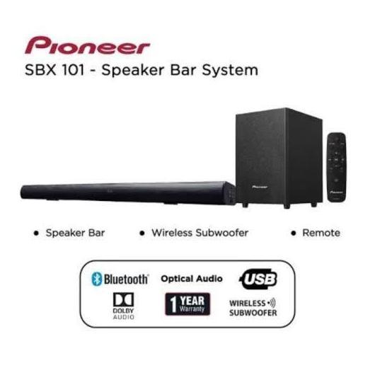 Soundbar Pioneer SBX 101 Speaker Pioneer SBX101 Sound System Pioner SBX-101 Bluetooth - 2.1 Ch  [ORI