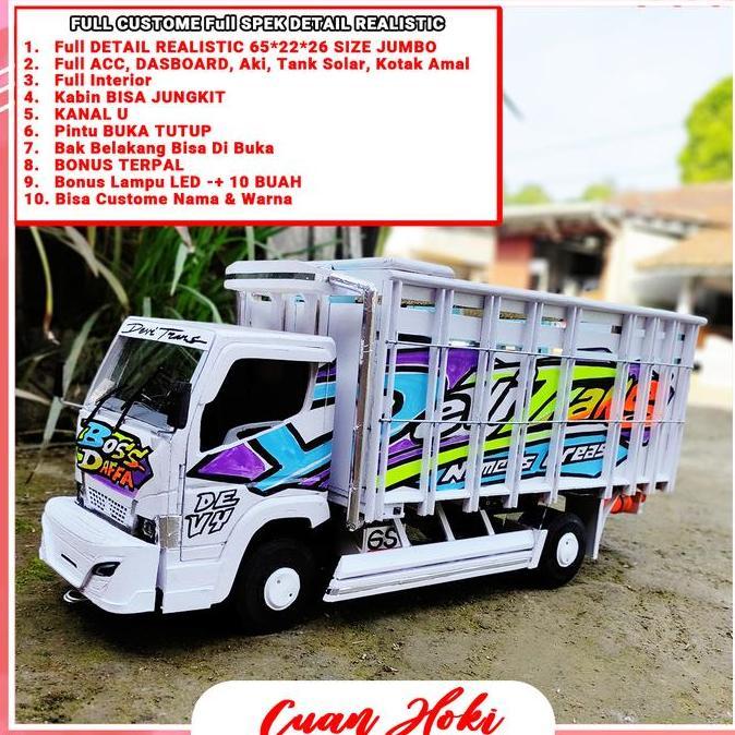 Cuan Hoki Mainan Mobil Miniatur Truk Oleng & Miniatur Mobil Box Handmade Custome Lokal Original