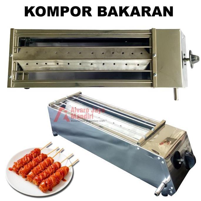 KOMPOR BAKARAN SOSIS 50CM / KOMPOR BAHAN STAINLESS MENGGUNAKAN BAHAN BAKAR GAS / KOMPOR PANGGANG MUR