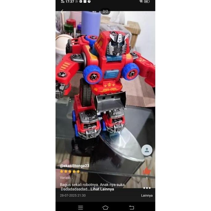 Mainan Edukasi robozord dari hokben  SNI Aman edukatif sensorik motorik dan seru untuk anak  mainan 