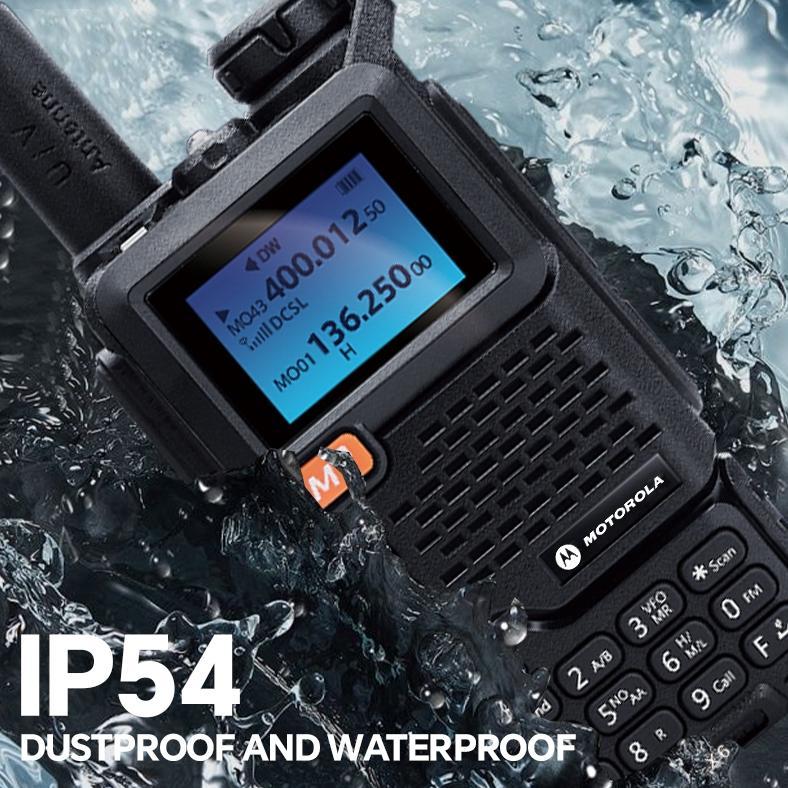 Realgoodstore Un04 Ht Motorola X6 Walkie Talkie Kisaran Panjang 20Km Dual Band Dua Arah Radio 10 Wat