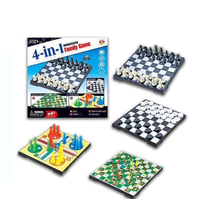 Mainan Anak - Family Game 4 In 1 Board Games