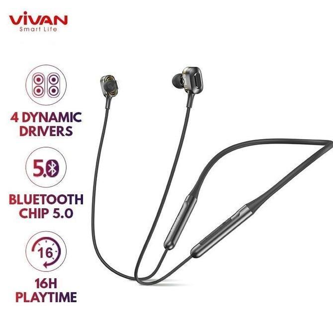 Vivan Liberty N100 Earphone Bluetooth Neckband Promo Premium