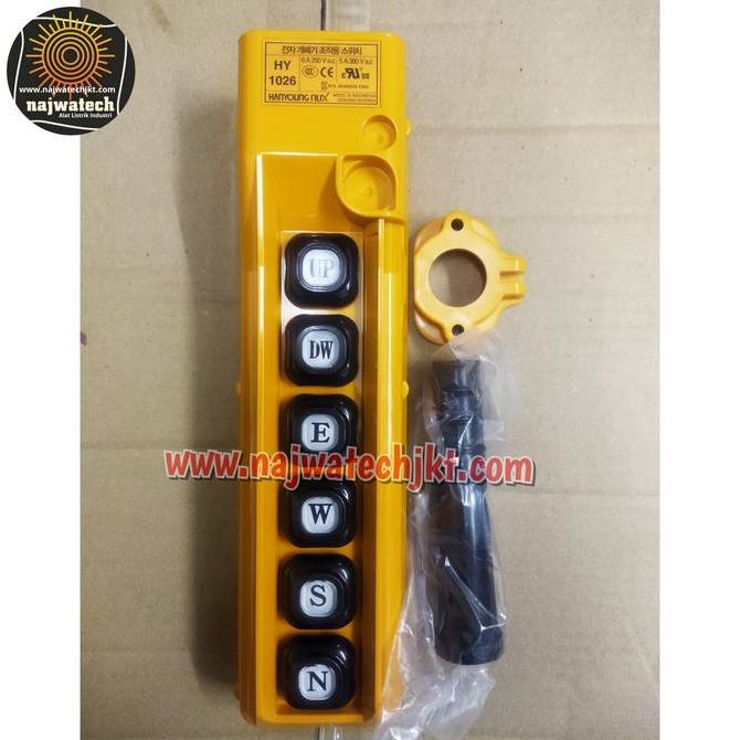 Promo Tombol Hoist 6 Tombol Hanyoung HY 1026BBB/HY-1026BBB/HY 1026 BBB Diskon
