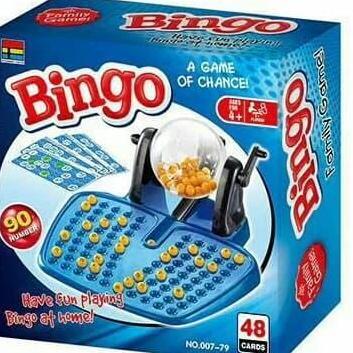 FWAS_KEDU - MAINAN BOARD GAME BINGO SET 90 BOLA 48 KARTU MAINAN EDUKASI ANAK