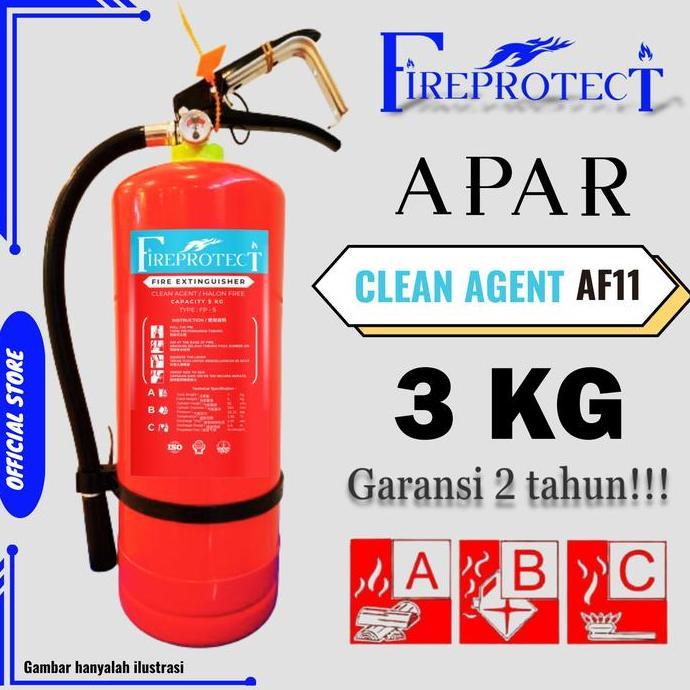 Hotoya_bankin - Apar Pemadam Clean Agent AF11 3kg - Halon Free Fire Protect