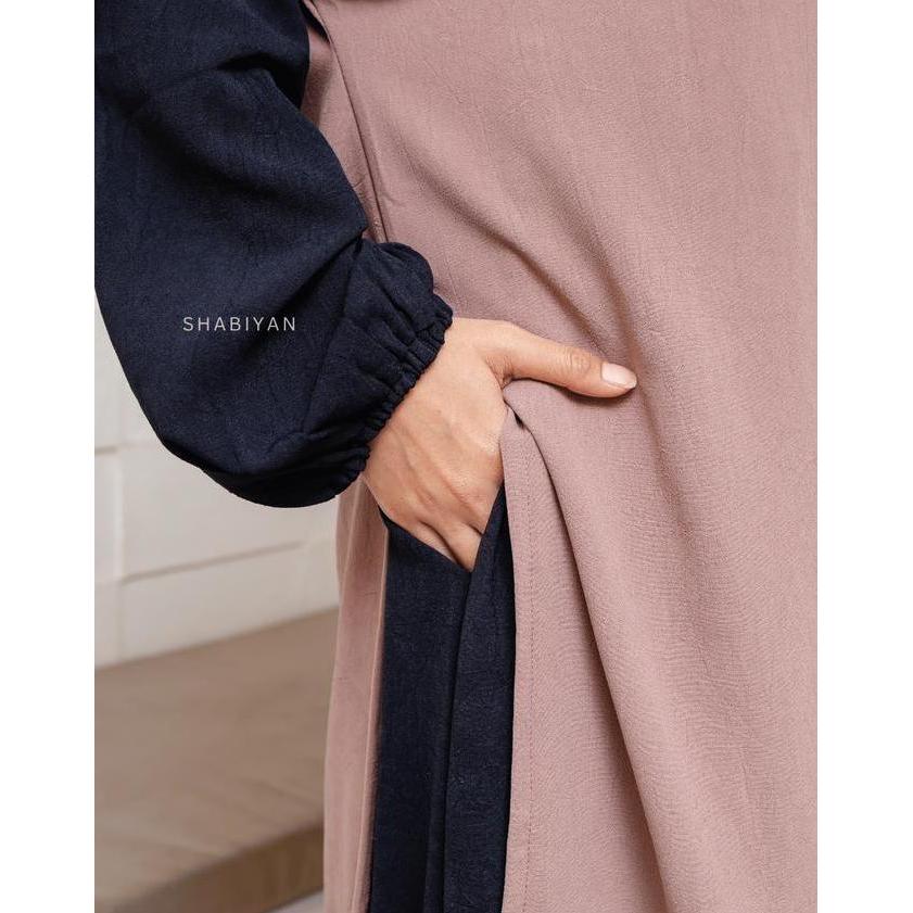 Shabiyan-614 Gamis Wanita Remaja Dan Dewasa Model Rompi Cardigan