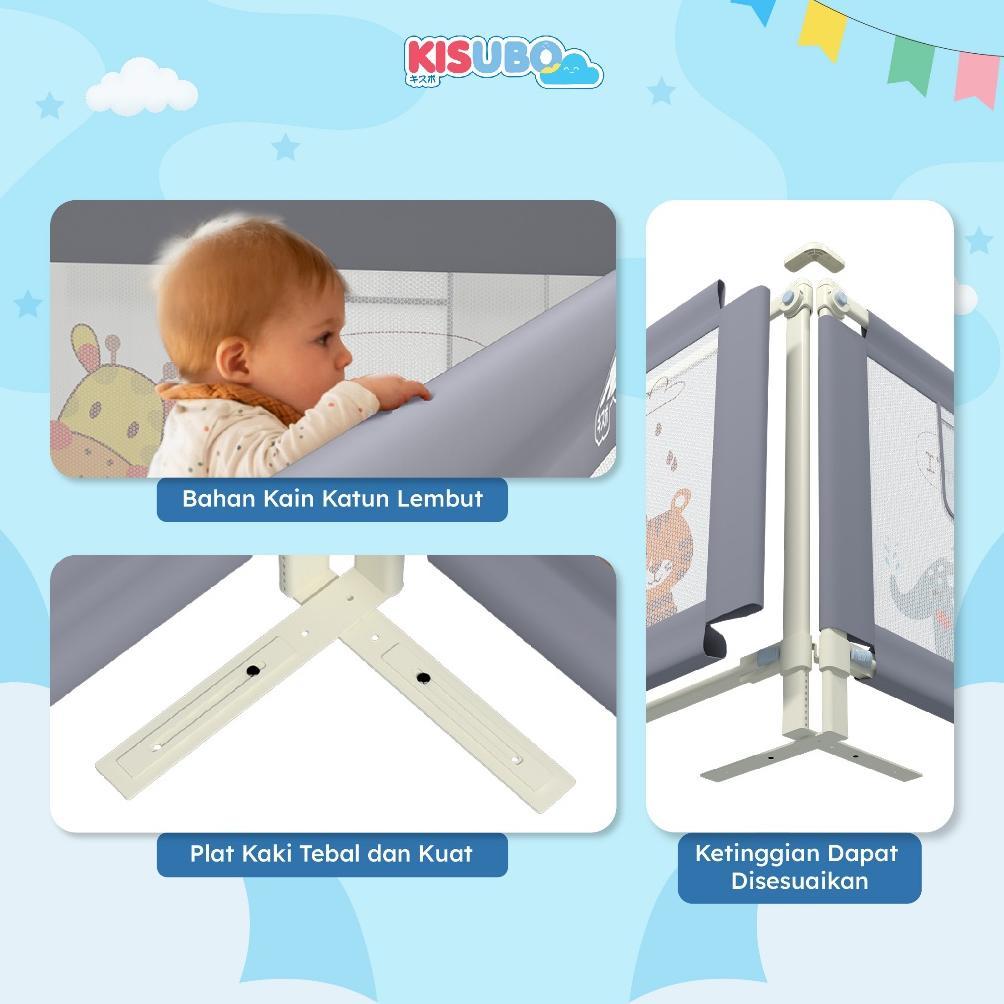 Overestimateeye Lij-56 [Harga Per Sisi] Kisubo Baby Bed Rail Safe Bed Rails Sekat Kasur Pembatas Ama