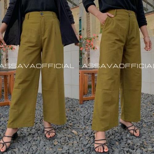 Yuka Slim Cullote - Kulot Linen Highwaist