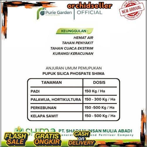 New Pupuk Phospate Asam Humat Shima Silica Phospate 1Kg PG SBY