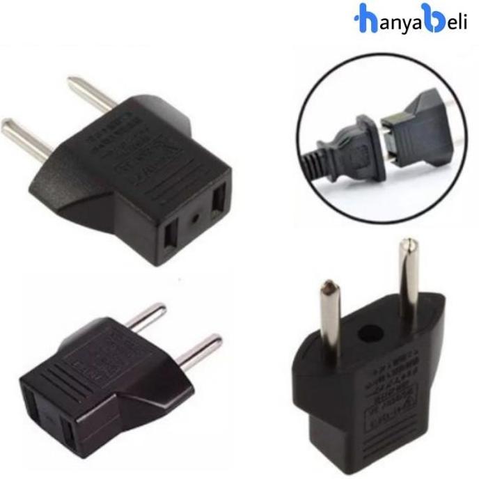 Colokan Over Steker Sambungan Listrik Gepeng Ke Bulat 2 Lubang