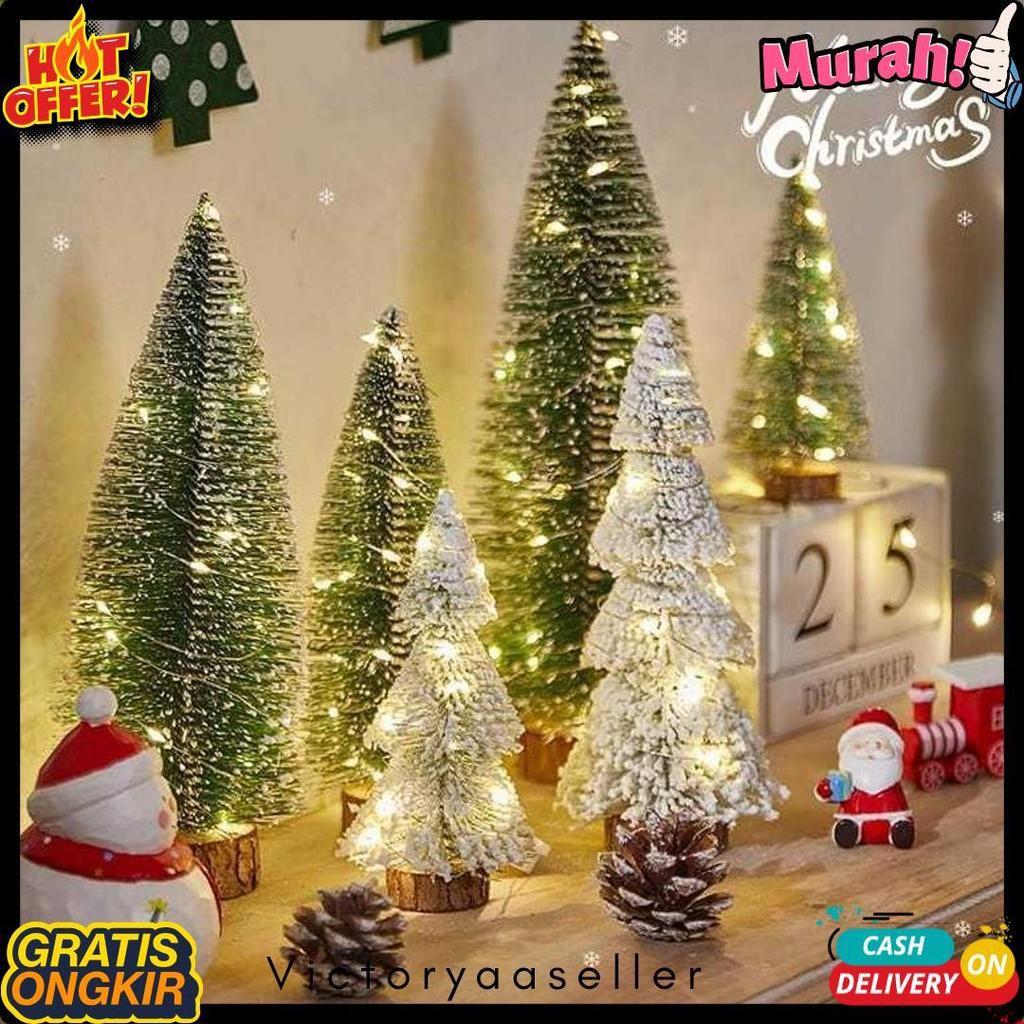 Cod [Orgm] Perlengkapan Rumah Pajangan Rumah Dekorasi Natal Pohon Cemara Pohon Natal Dekorasi Meja R