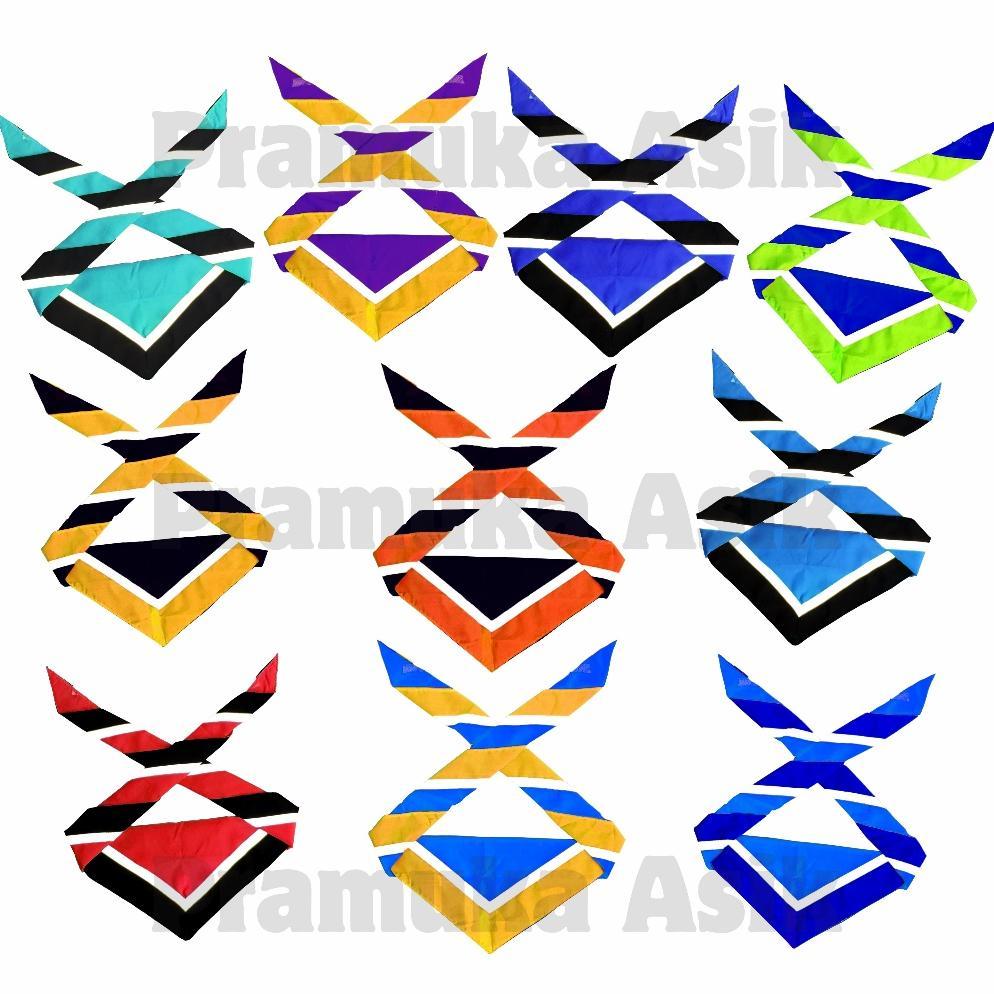Scraf Pramuka Menyala - Scraft Scarf Syal Pramuka Warna Biru Ungu Bahan Katun Jumping