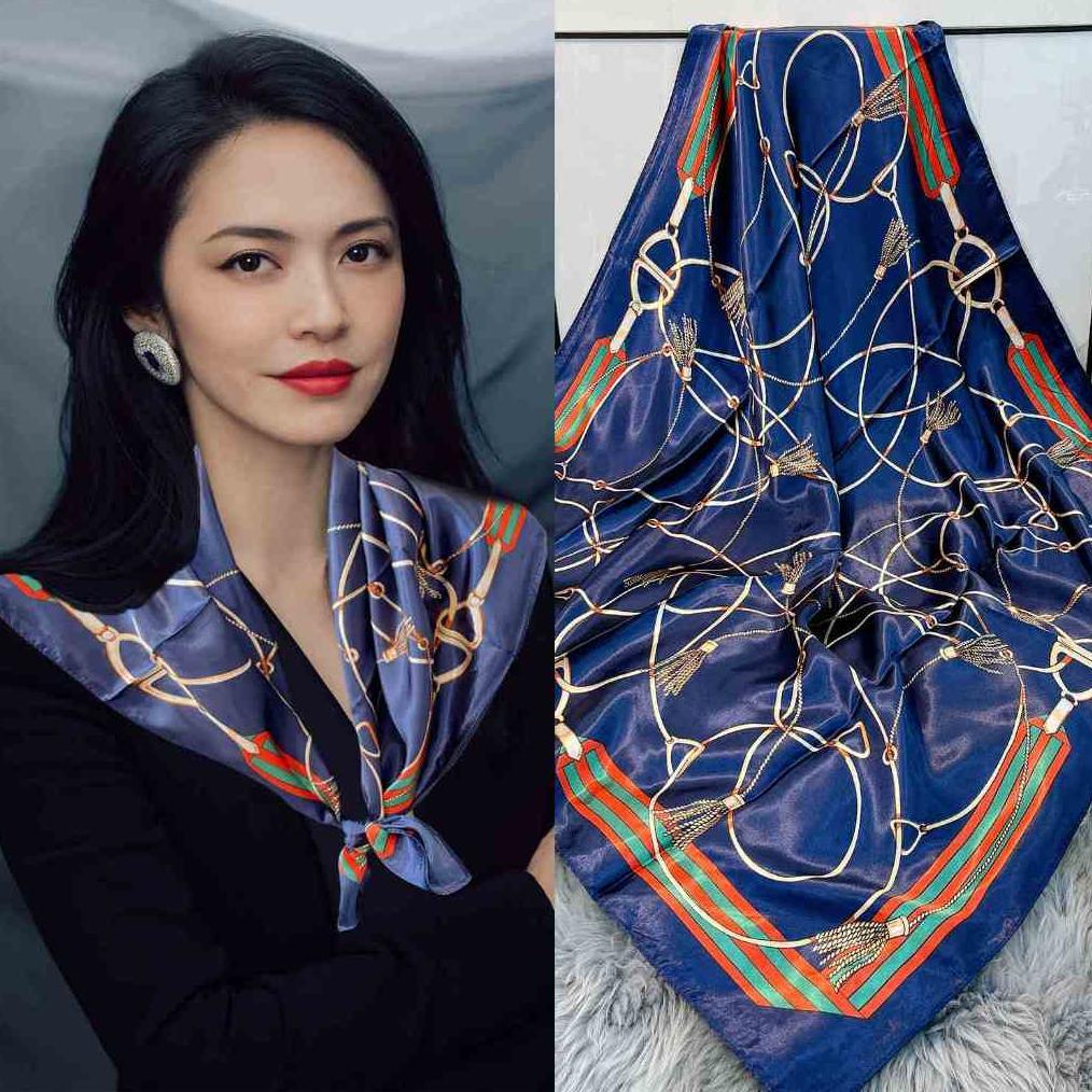 Buku bulan Ramadhan Syal sutra Silk uk 90x90 cm Syal Persegi Satin Import sutra Korean style Jilbab 