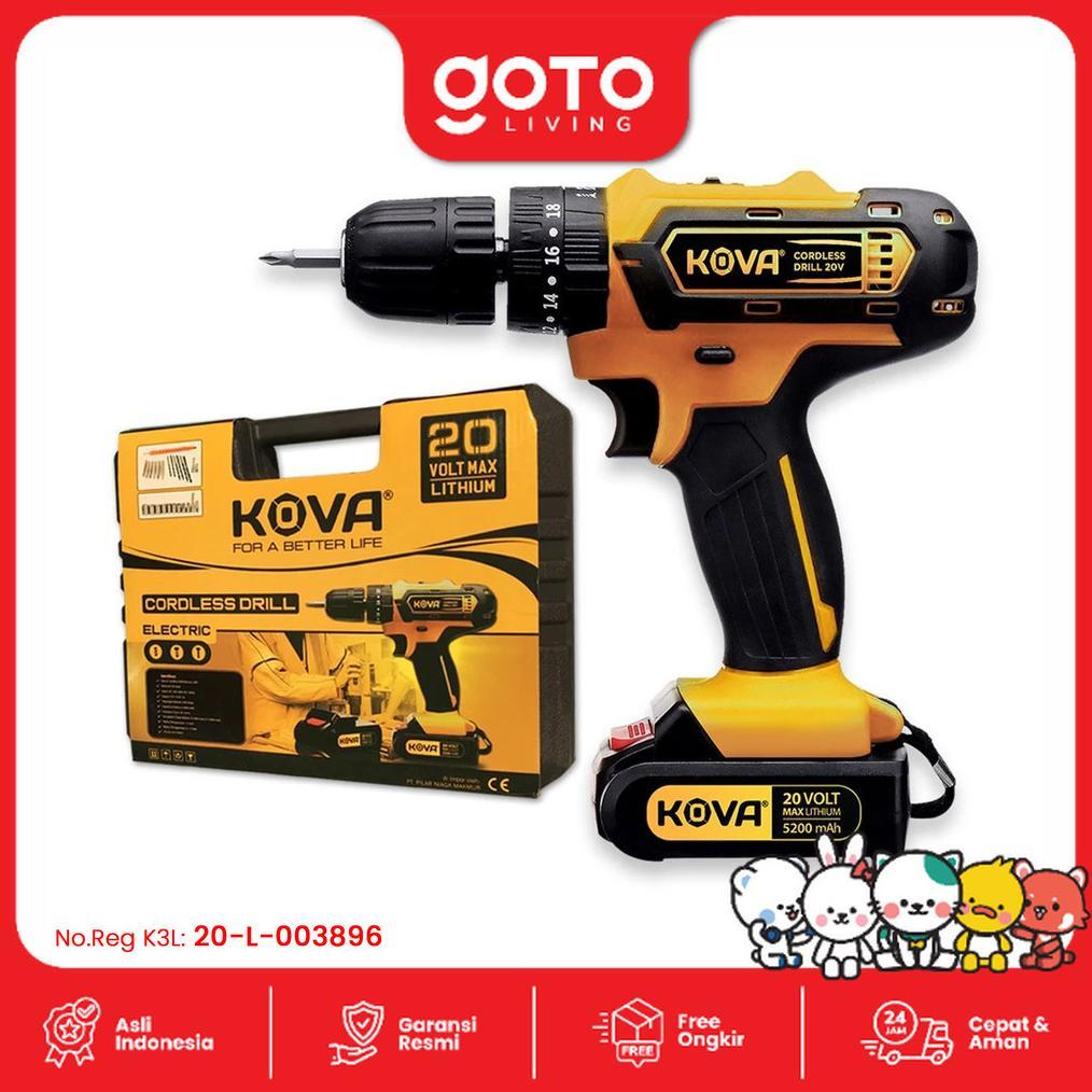 Kova 20V Cordless Drill Bor Listrik Tembok