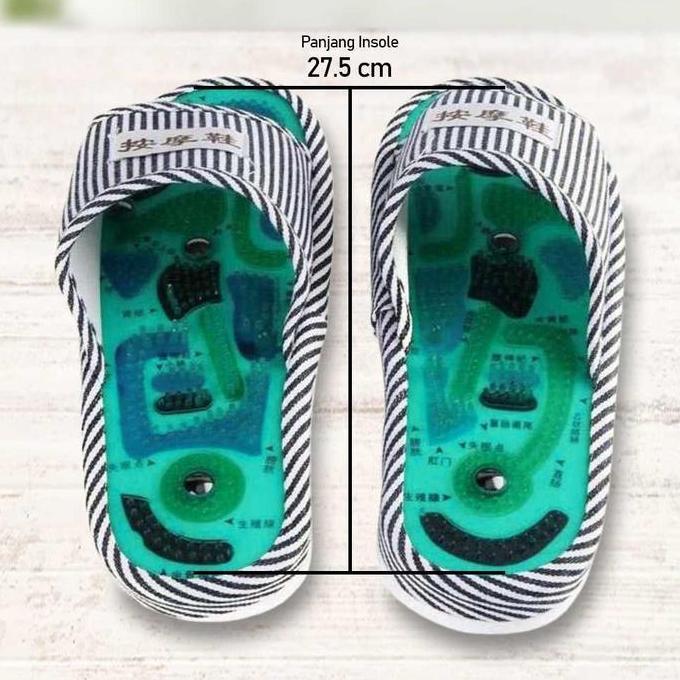 Sandal Kesehatan Pijat Terapi Refleksi Titik Akupuntur Te Kaki Pria Wanita Dewasa Magnetic Manual