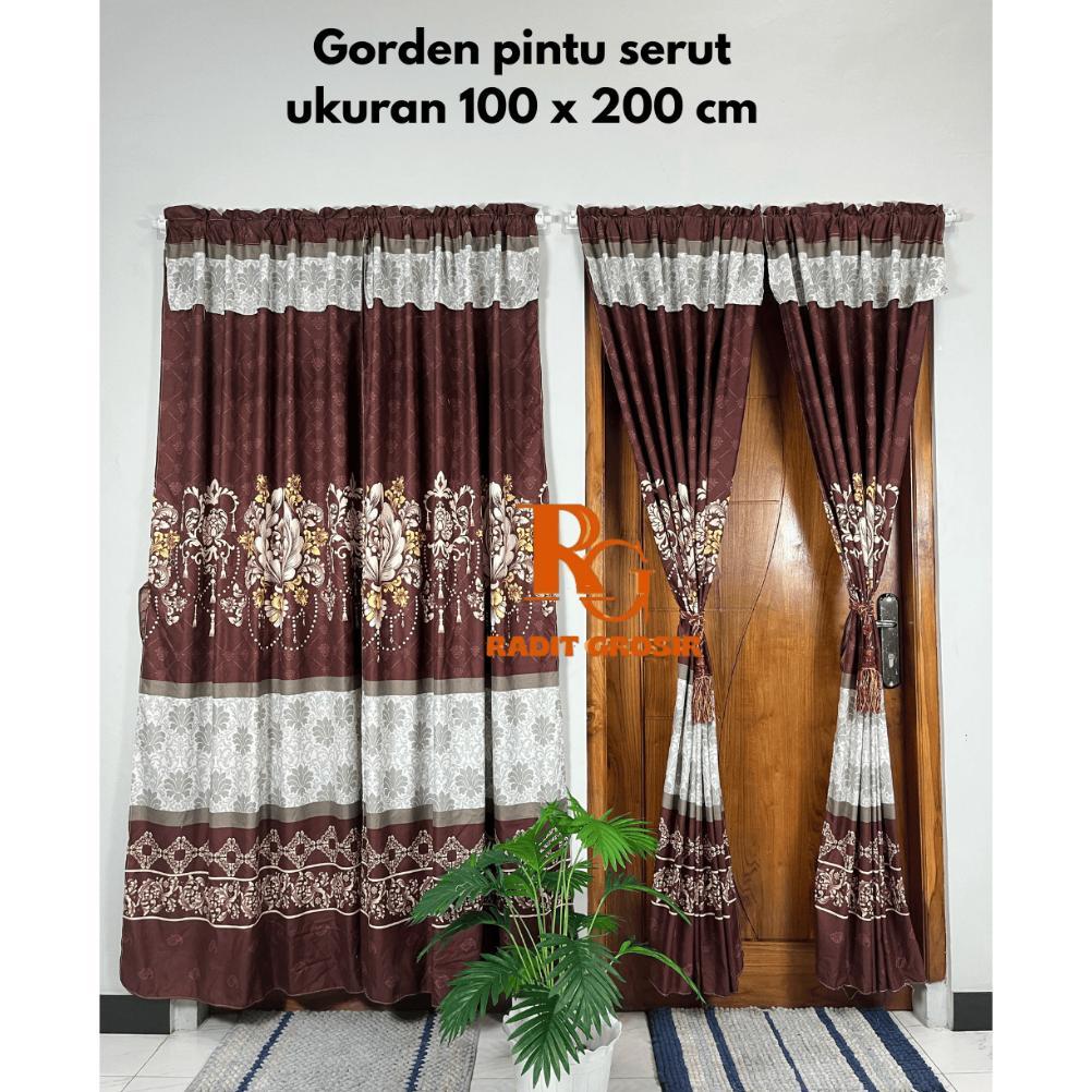 Promo Gorden Serut Ukuran 100X200Cm  / Gorden Pintu Serut / Gorden Jendela