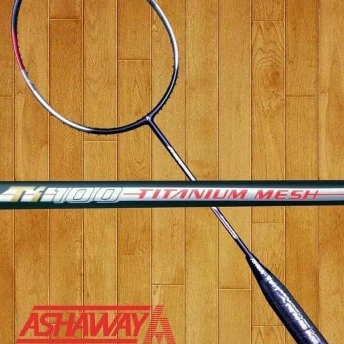 RAKET BADMINTON - RAKET ASHAWAY TI 100 TITANIUM MESH FREE GRIP