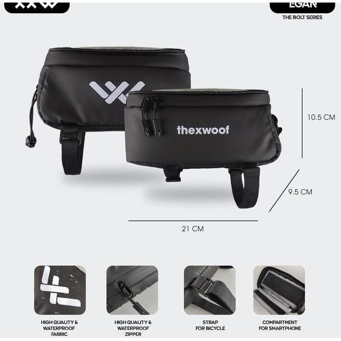 Promo The X Woof Mcycle2-To Tas Frame Sepeda Tas Stang Sepeda Cycling Bag Frame Bag Handlebar Bag Ta