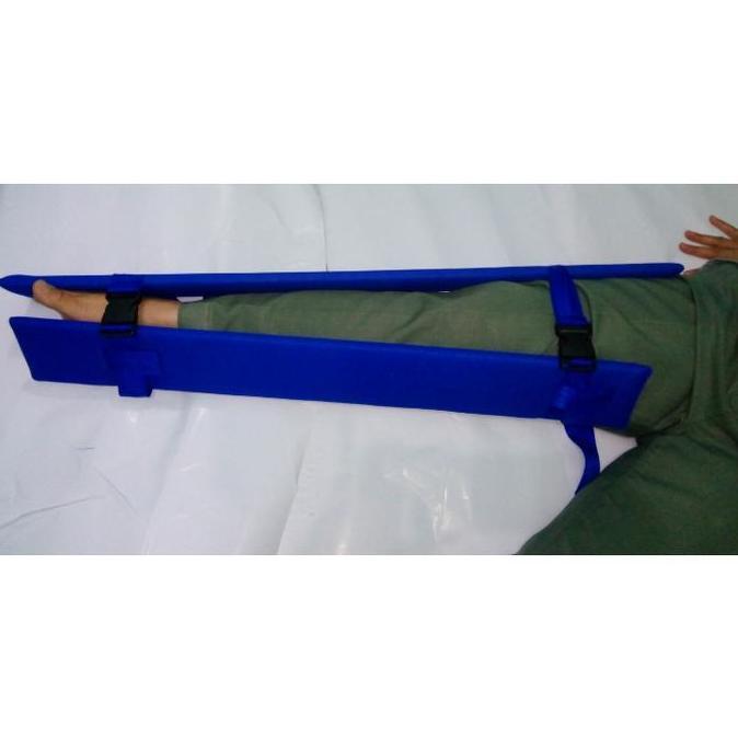 Spalk kaki 8cmx60cm- 1 pasang spalk dan tali - bidai kaki kayu