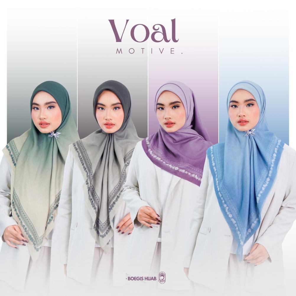 Bugis Hijab - Hijab Segi Empat Motif Voal Premium (Jilbab Casual)