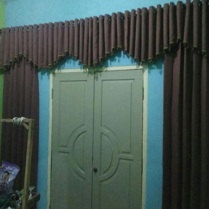 gorden jendela poni blackout minimalis mewah