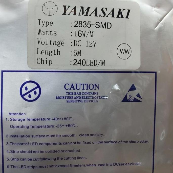 Ready  yamasaki Led strip 240 led 16W/M/lampu Led Strip yamasaki 240 led 12v