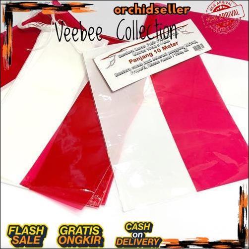 Ready Stock Bunting Flag Bendera Plastik TBL B. Dekorasi agustusan. Hiasan agustusan. Dekorasi kanto