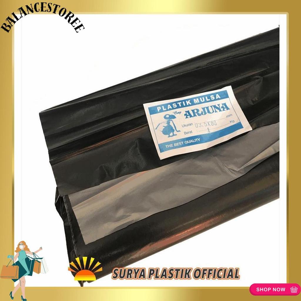 Plastik Mulsa Hitam Perak 03,5X160 Kemasan 1Kg Grosir