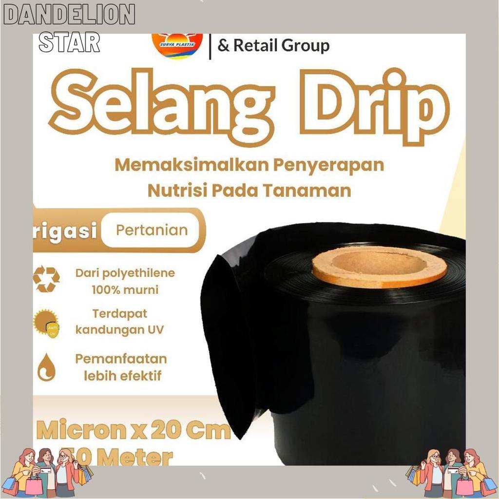 Selang Drip 20 Micron 4 Dim 50 Meter - Pipa 4 Inch Unik