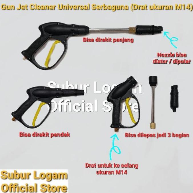 // GUN SEMPORTAN TEMBAKAN JET CLEANER DRAT M14 UNIVERSAL UMUM KDK //