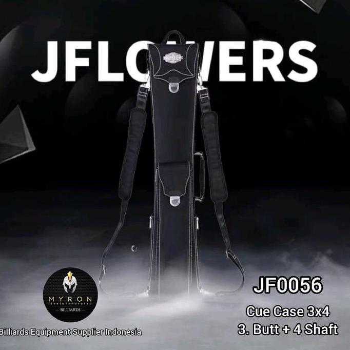 Jflowers Cue Case JF0056~Tas Billiard Jflowers 3x4~3 Butt + 4 Shaft