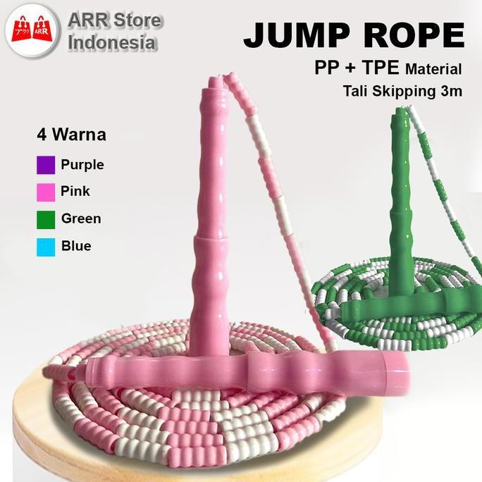 Lompat Tali Skipping Rope Olahraga Beaded Elevate Jump Rope PP+TPE 3m NS