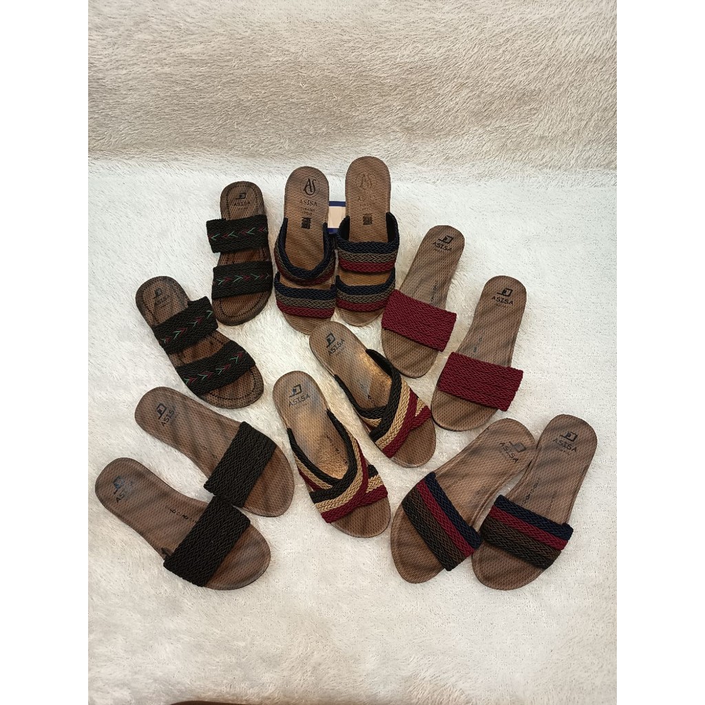 Sandal TURKI ORI Asisa | Sendal  Selop Teplek Sendal Wedges | Size 36-40