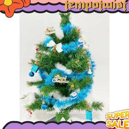 GROSIR Hiasan Pohon natal lengkap 60-90cm/ gantungan mainan bola pohon natal/ hiasan pohon terang le