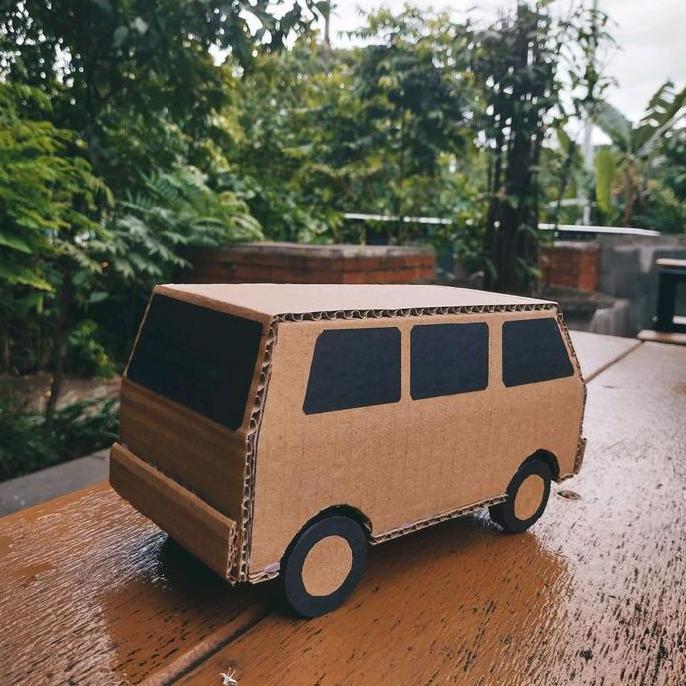 PRAKARYA miniatur Mobil Kardus toys mainan Roda