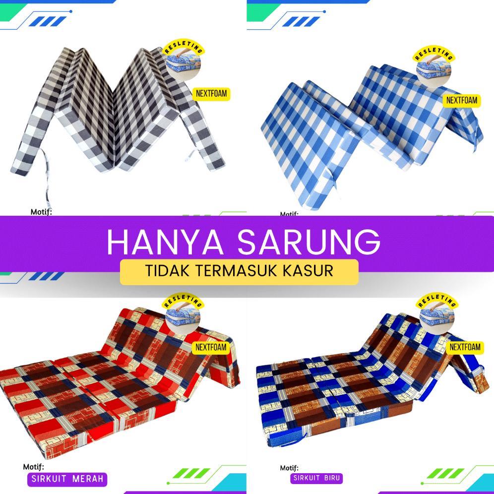 [HANYA SARUNG] Sarung Kasur Busa Lipat Resleting Tebal 5,10, 15, 20 cm ukuran 200x200 200x180 200x16