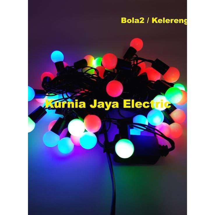 Lampu Pohon Natal Led Hias Bulat Bola Kelereng Kecil Warna Warni 50Led