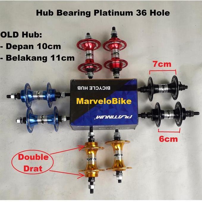 Hub FreeHub Sepeda BMX MTB Fixie Balap Platinum Bearing 36 Hole Model Drat Ulir