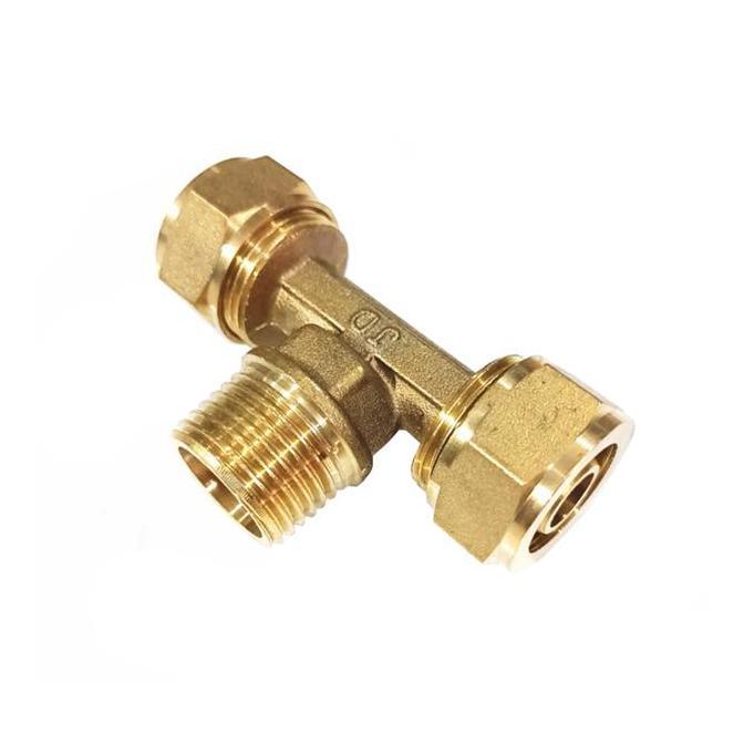 SU - Tee DL Drat Kuningan 1/2" Inci Air Panas / Fitting Water Heater T Soket Tee Drat Luar