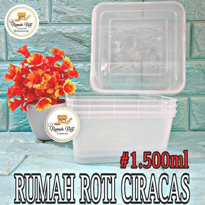 THINWALL FOOD 1.500ML CONTAINER KOTAK BOX TUPPERWARE MIKA BOWL PLASTIK 1.5KG MAKANAN