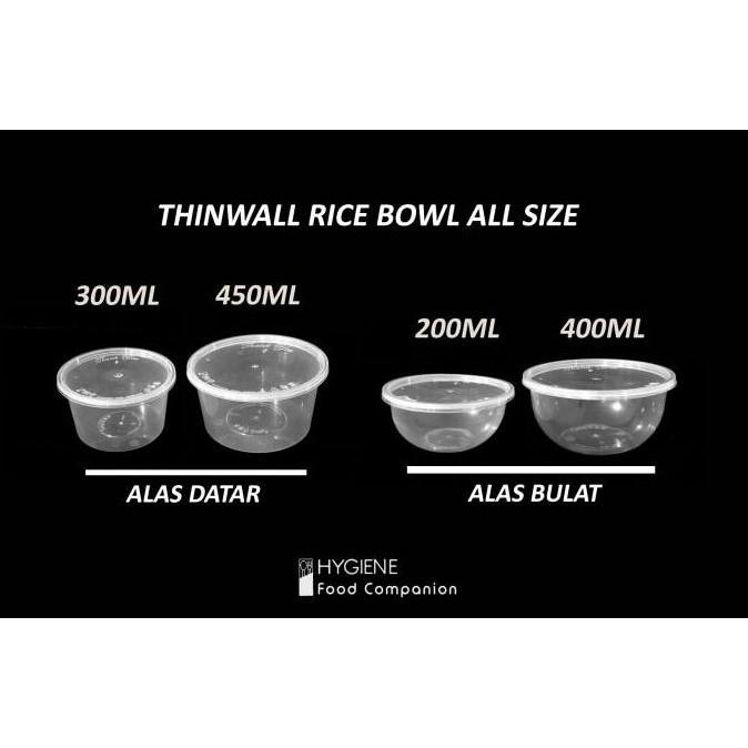 MANGKOK BULAT 200ML - THINWALL MANGKOK PLASTIK 200 ML