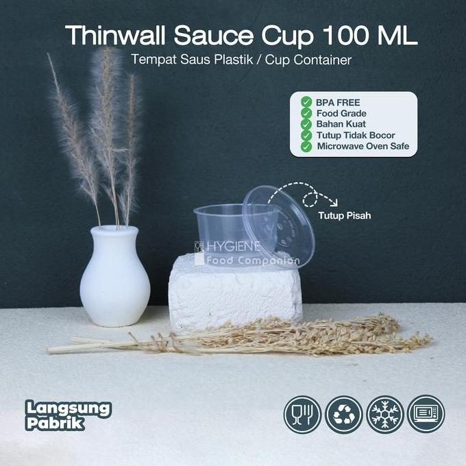Tempat Cup Puding 100ml Container - Thinwall Cup Puding 100ml