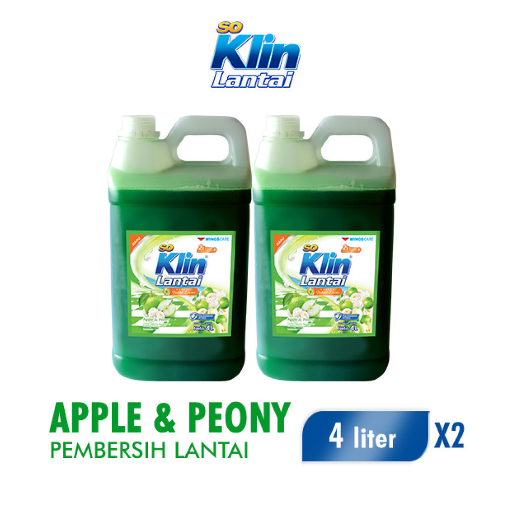 So Klin Pembersih Lantai Hijau Muda Jerigen 4 L x2